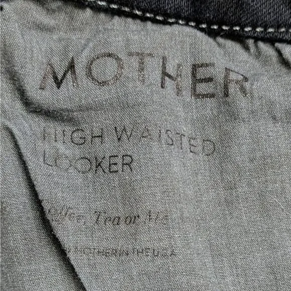 Mother Jeans Looker Womens 28 Charcoal Black Skinny High Waist Coffee Tea or Me - Picture 3 of 12